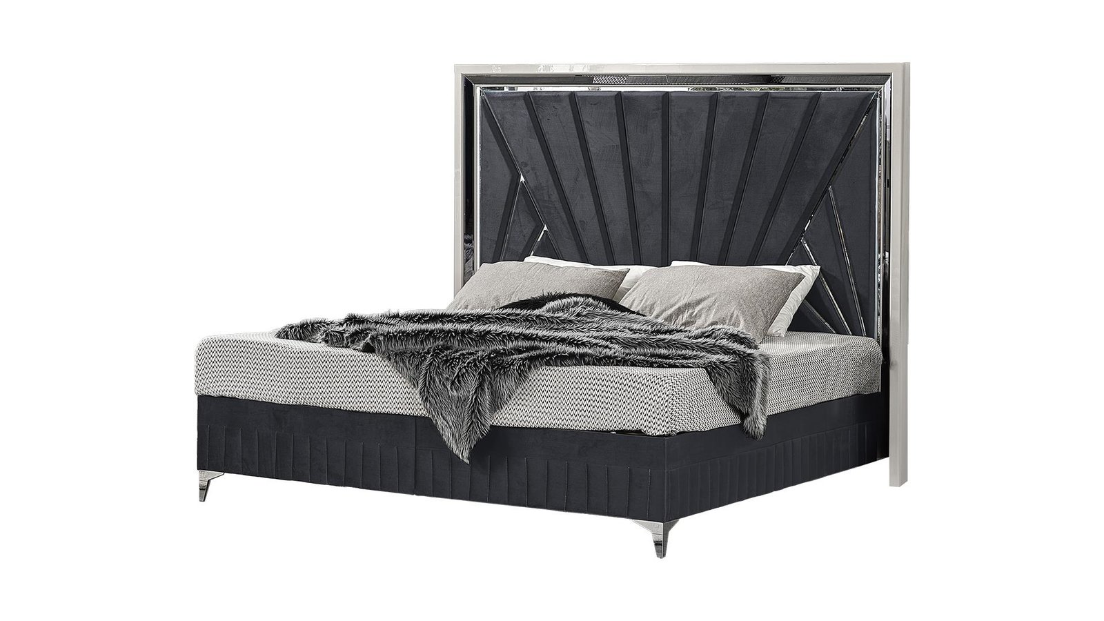 LAVITA KING 4 PC BEDROOM SET IN GRAY - Image 6