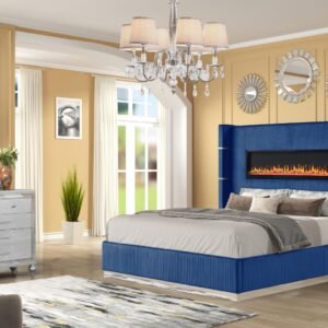 Home LIZELLE QUEEN 4 PC BEDROOM SET IN NAVY