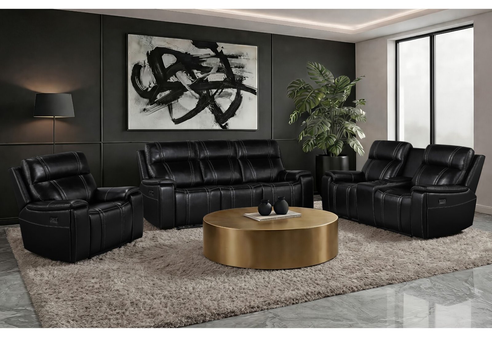 U8880-BLK-3PC-RSC-FINAL.jpg U8880 BLACK LEATHER POWER RECLINING SOFA/POWER CONSOLE RECLINING SOFA
