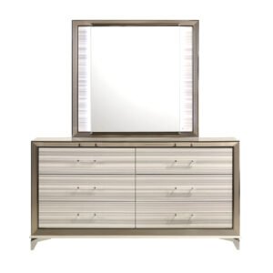 ZAMBRANO WHITE MIRROR WITH LED