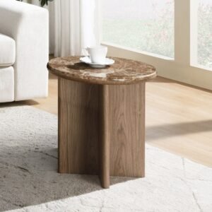 Markku End Table w/Natural Marble