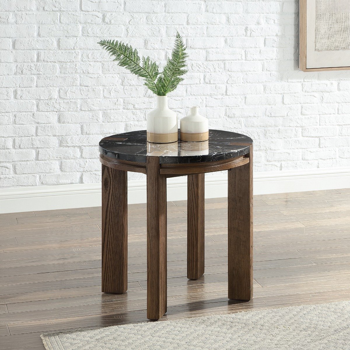lv06886.jpg Estella End Table w/Marble Top
